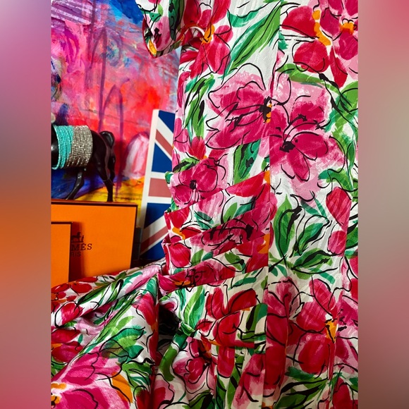 Pretty Vintage Papell Boutique Floral Country Club DesignerFashion DRESS 💐💖 14 - Picture 3 of 10